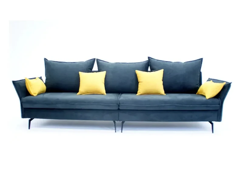 Chaise longue méridienne en tissu gris clair - Gina