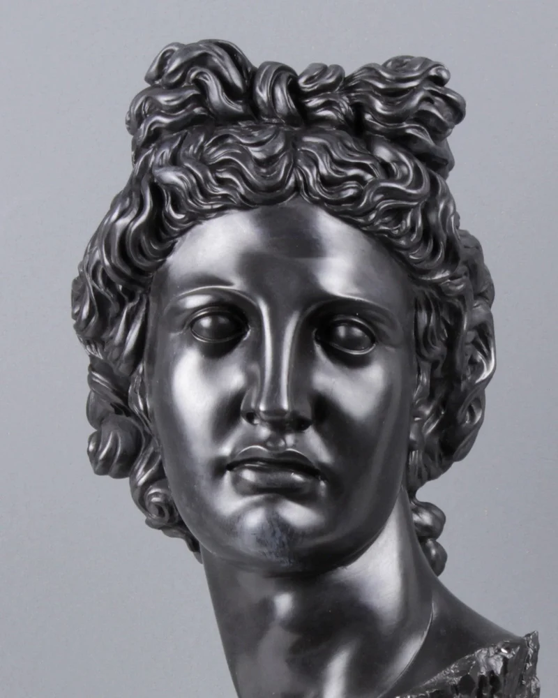 Buste d'Apollon - Dieu olympien (bronze) - sculpture en marbre
