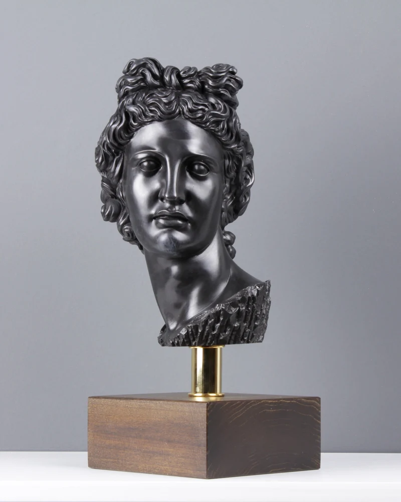 Buste d'Apollon - Dieu olympien (bronze) - sculpture en marbre