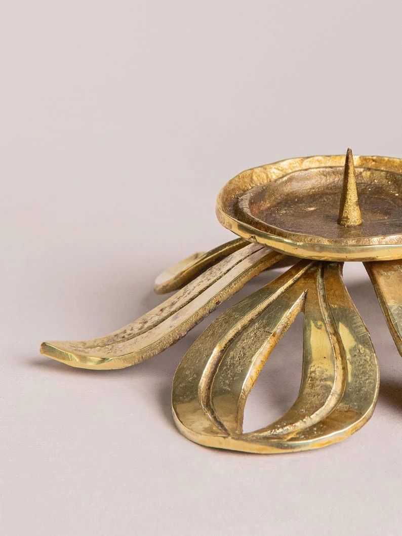 Vintage Brass Candle Holder
