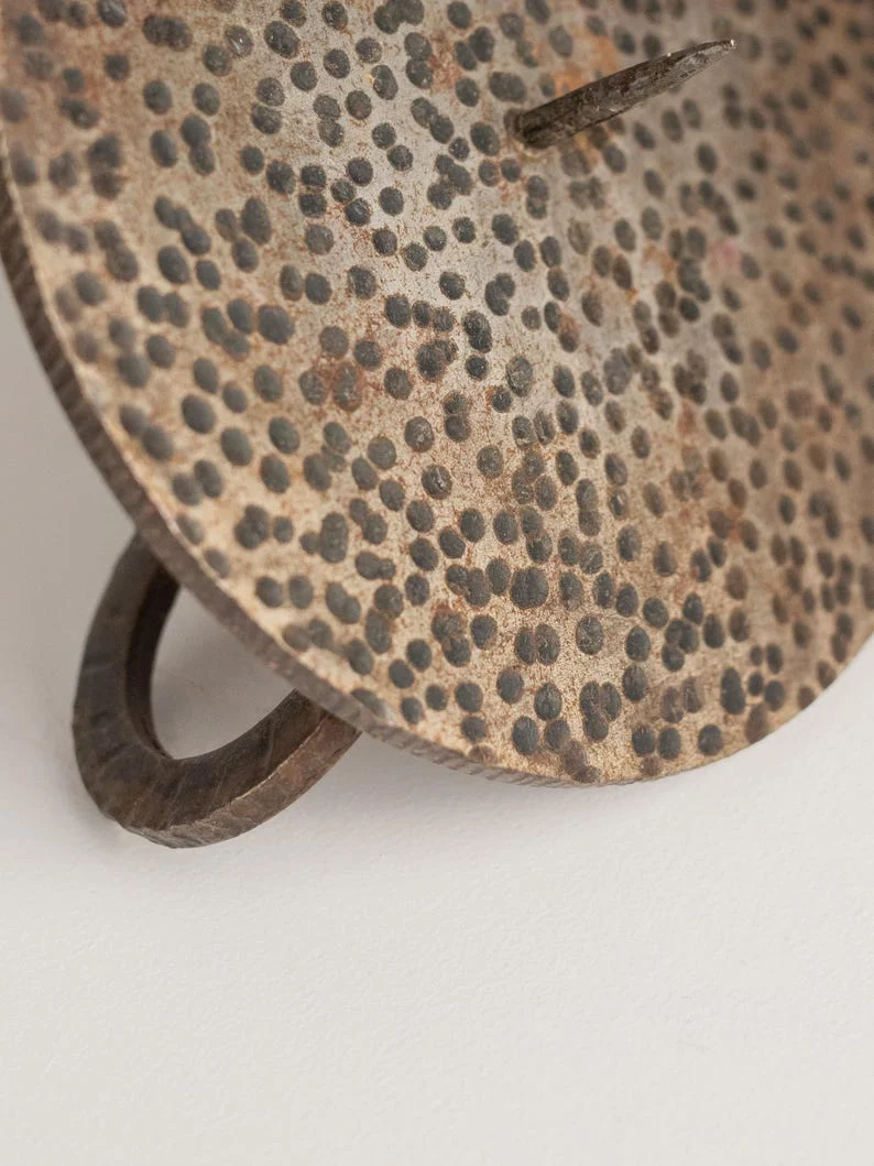 Vintage Brutalist Single Candleholder