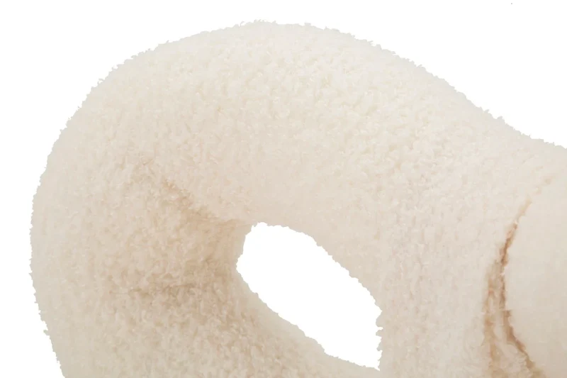 Mini-fauteuil rembourré blanc avec pieds en métal – Fauteuil d'appoint Ilary