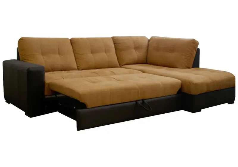 Canapé d'angle modulable convertible rouille - Alex