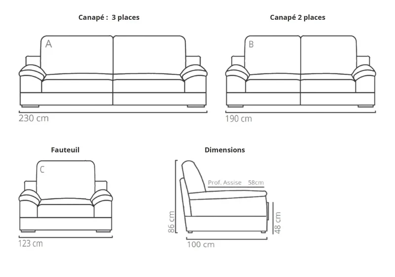 Canapé d'angle design arrondi en cuir blanc - Cléo