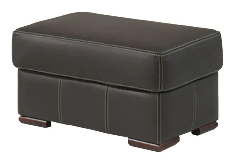 Canapé d'angle droit ou modulable en cuir gris - Alma