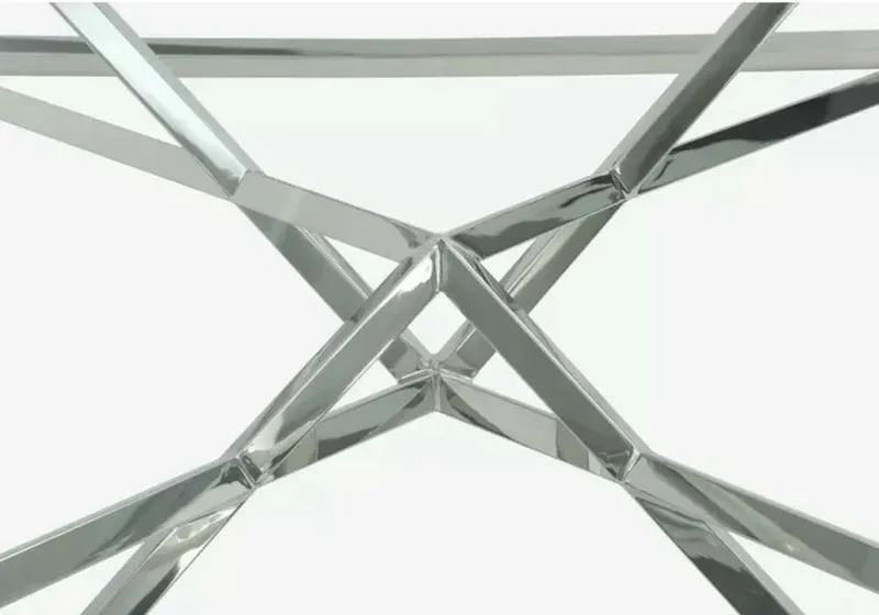 Table basse design argenté - Luxor