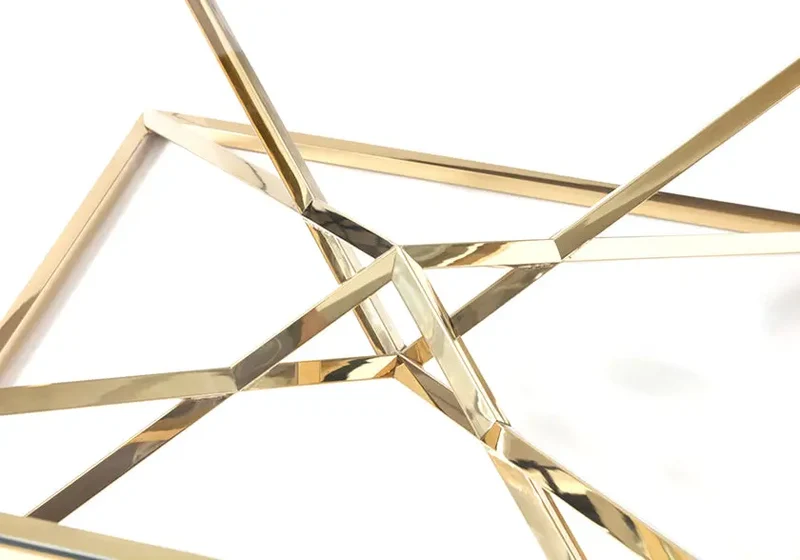 Table basse design doré - Luxor