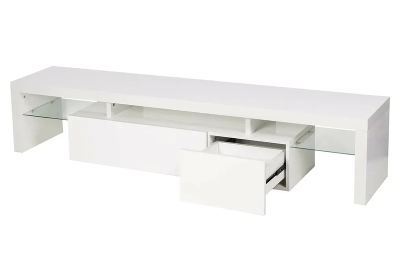 Meuble Tv laqué blanc LED - Over