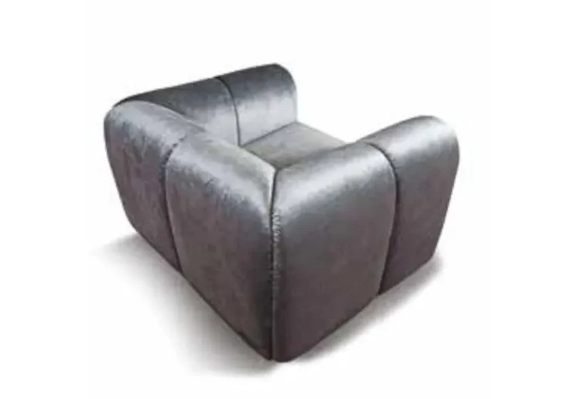 Canapé velours gris moderne LUCIA