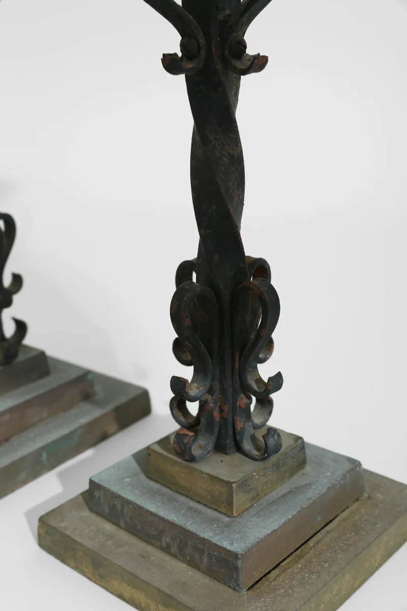 Wrought Iron Candleholder Set
