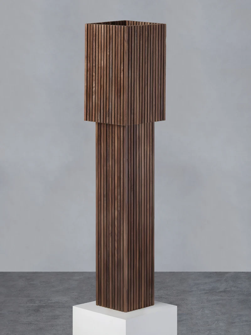 Wooden Parallilo Floor Lamp