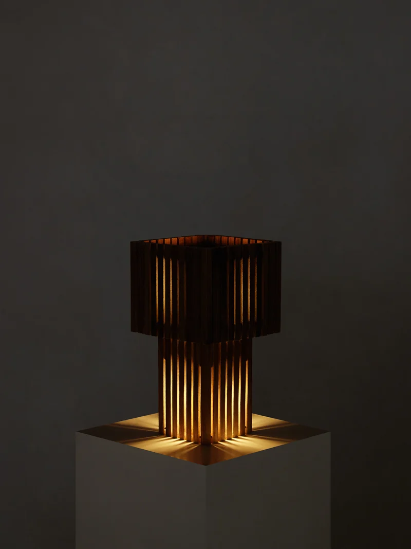 Wooden Parallilo Table Lamp
