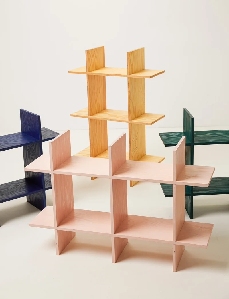 Mini Pine Grid Shelf