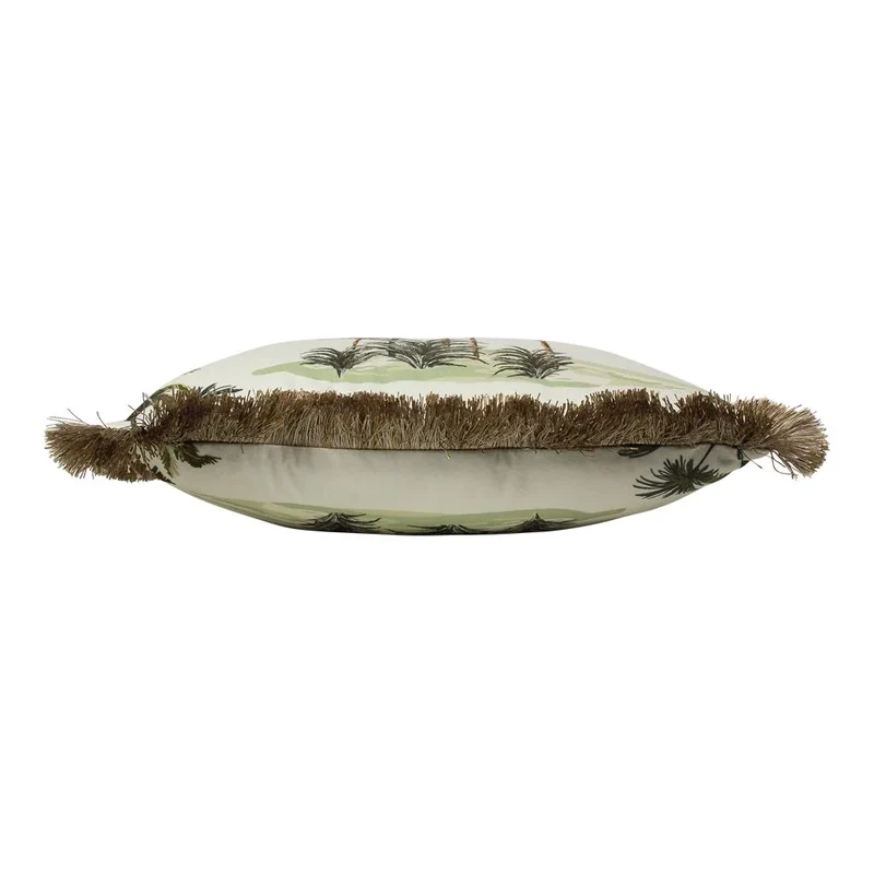 Coussin en velours avec des palmiers