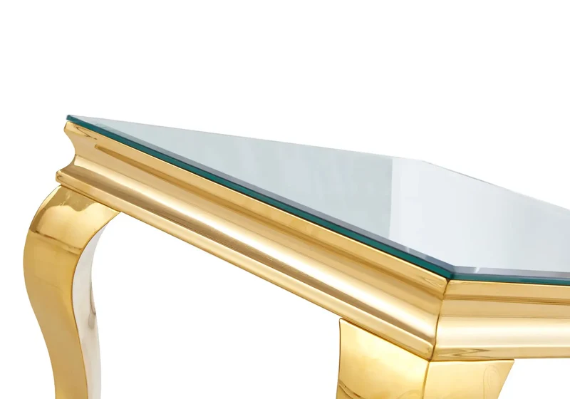Bout de canapé design miroir or - Neo