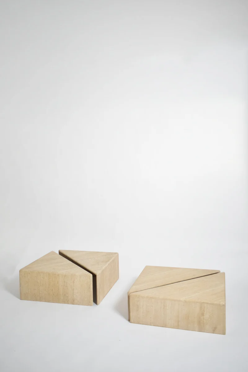 Travertine modular coffee table, 1970s