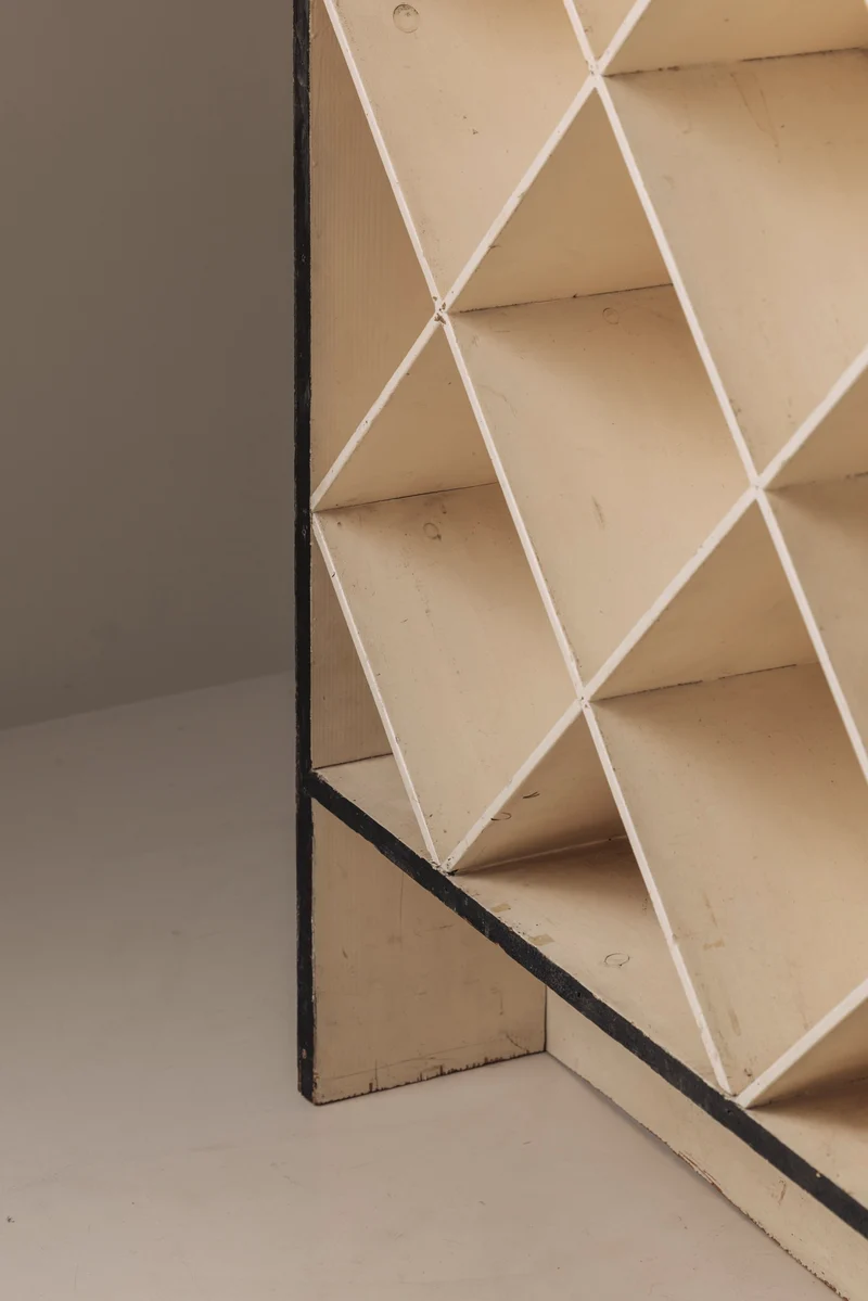 Geometric Open Bookcase, France 1950s