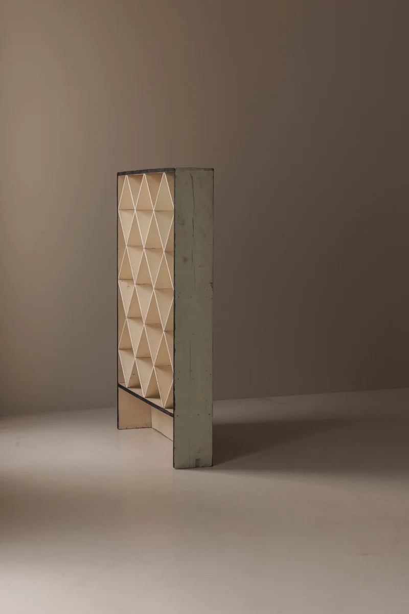 Geometric Open Bookcase, France 1950s