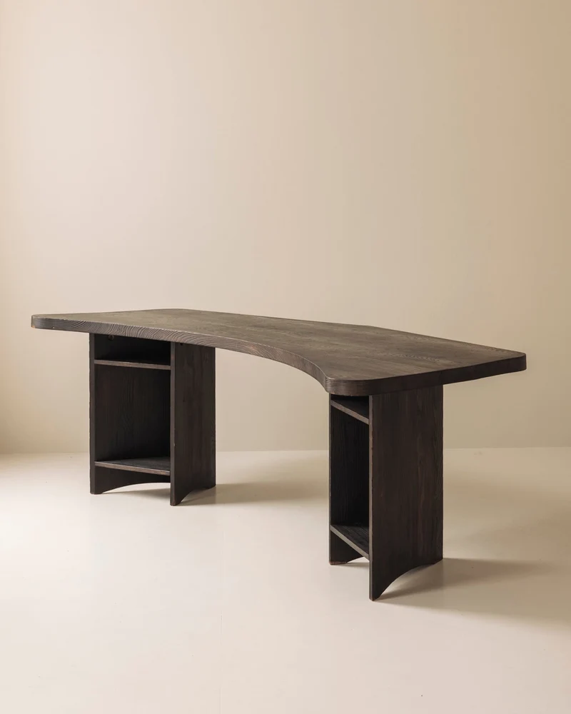 Important Sculptural Boomerang Desk 1950s