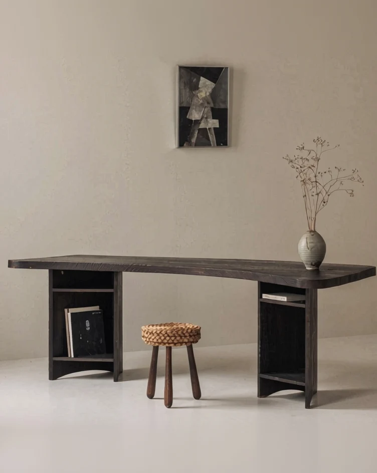 Important Sculptural Boomerang Desk 1950s