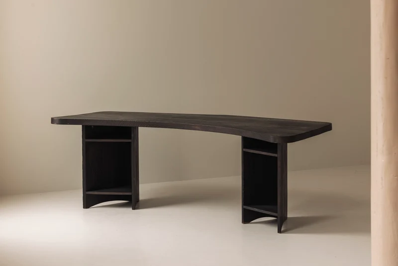 Important Sculptural Boomerang Desk 1950s