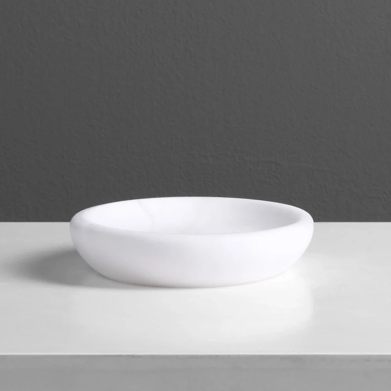 Ensemble d'accessoires de salle de bain (en albâtre massif)