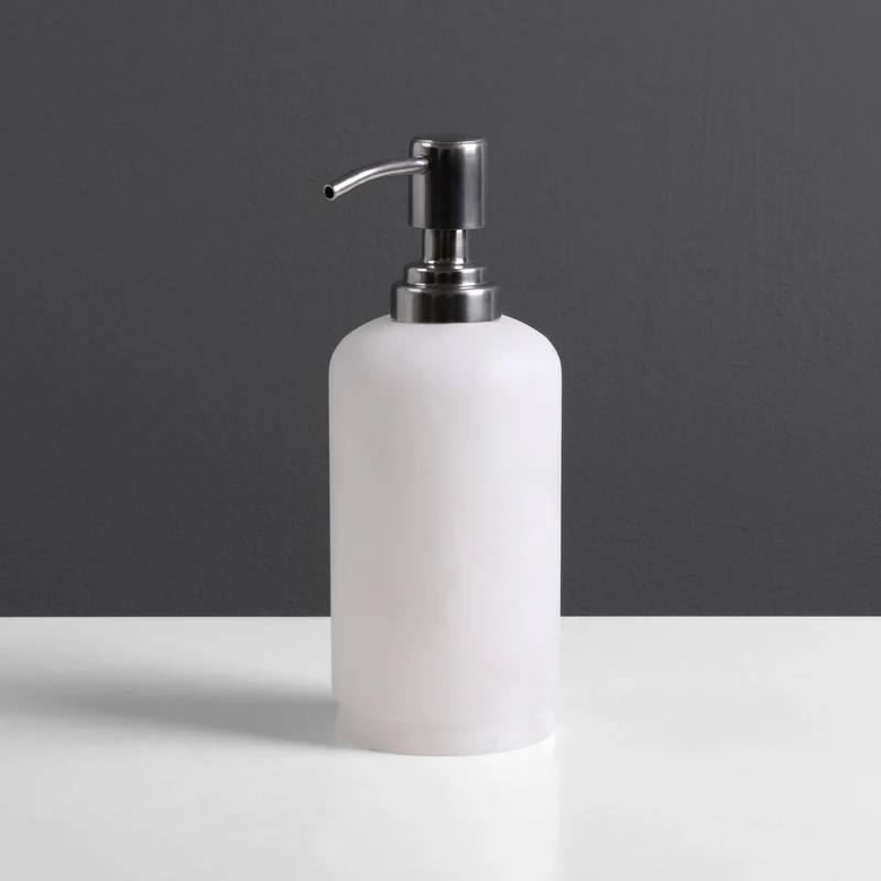 Ensemble d'accessoires de salle de bain (en albâtre massif)