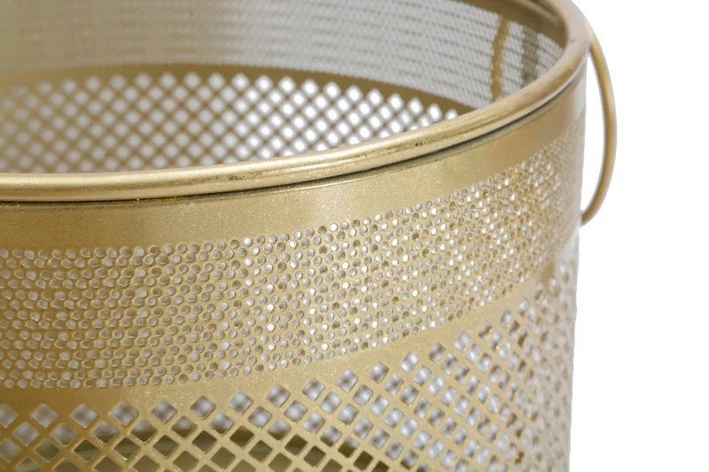 Ensemble de 3 supports de vase en métal doré