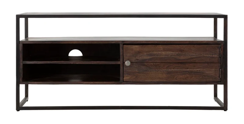 Meuble TV en bois avec structure en métal – Meuble multimédia Burn