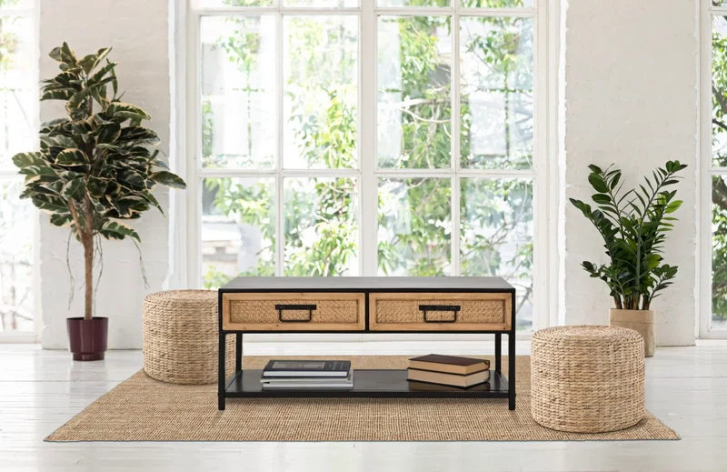 Meuble TV en bois avec tiroirs – Meuble multimédia Hanoi