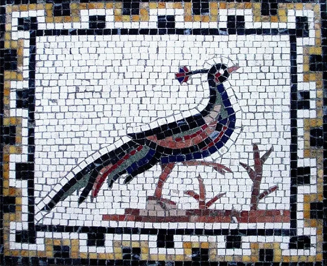 Mosaïque Faisan de la maison des oiseaux - en marble