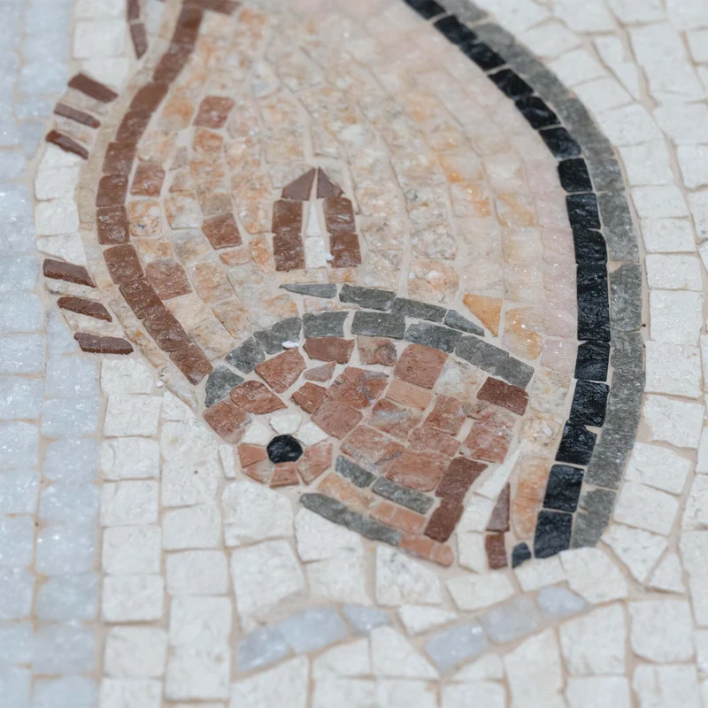 Mosaïque Poisson en marbre - Impluvium - en marble