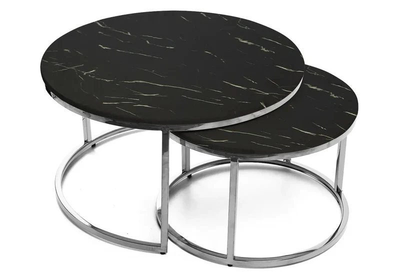 Tables gigognes marbre noir - Orea