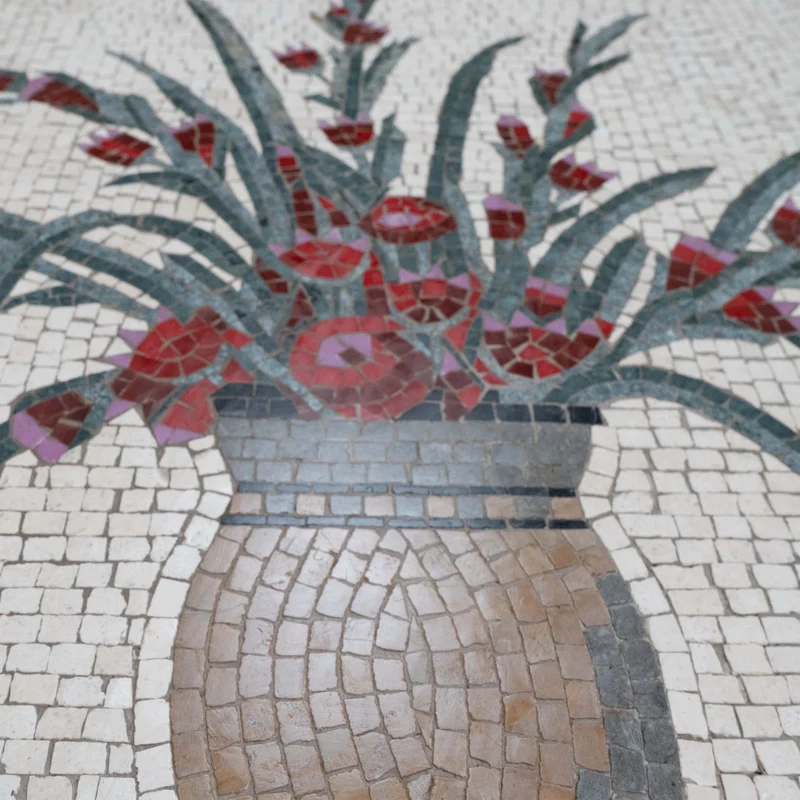 Mosaïque Fleur - en marble