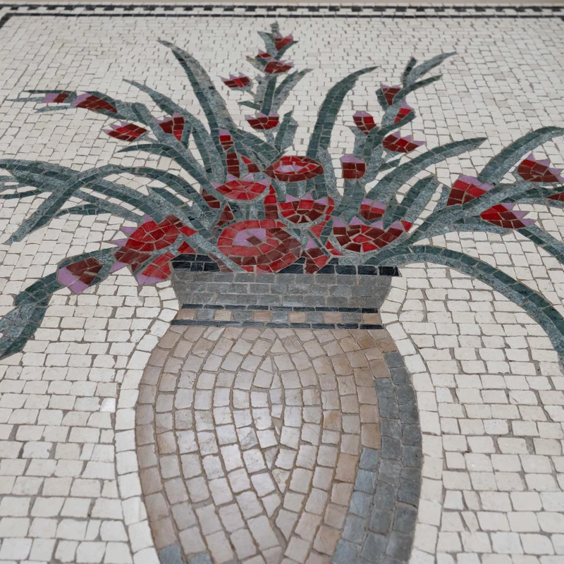 Mosaïque Fleur - en marble