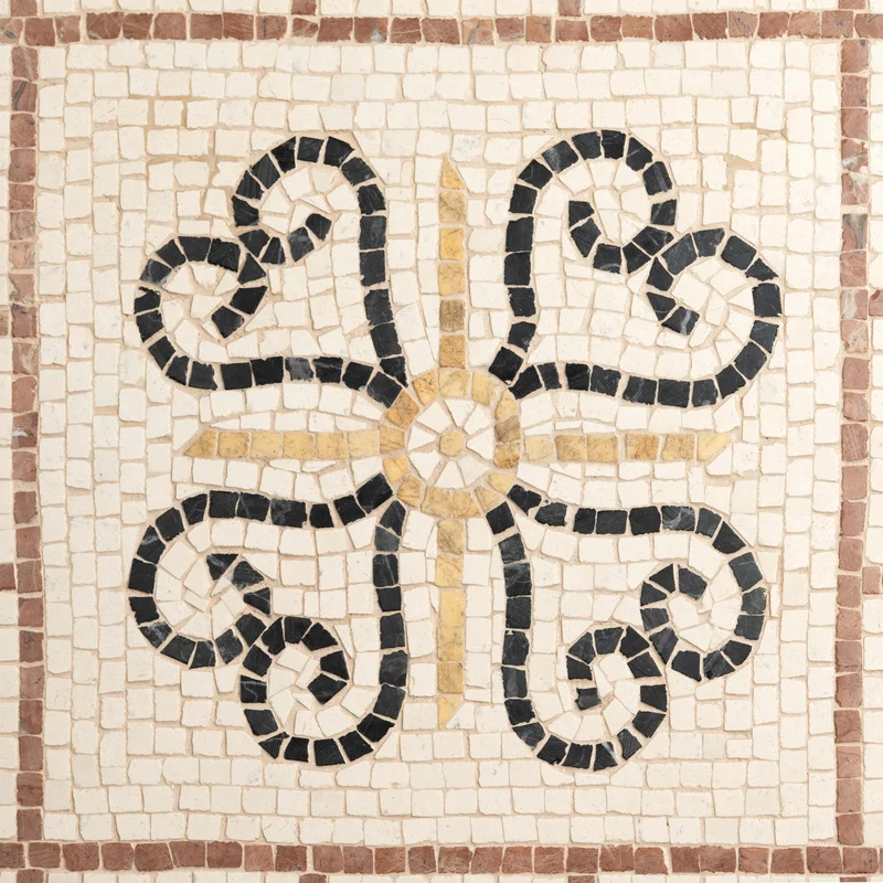 Mosaïque Frise géométrique - en marble