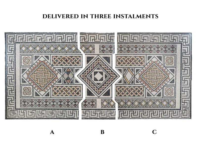 Mosaïque Tapis géométrique - en marble