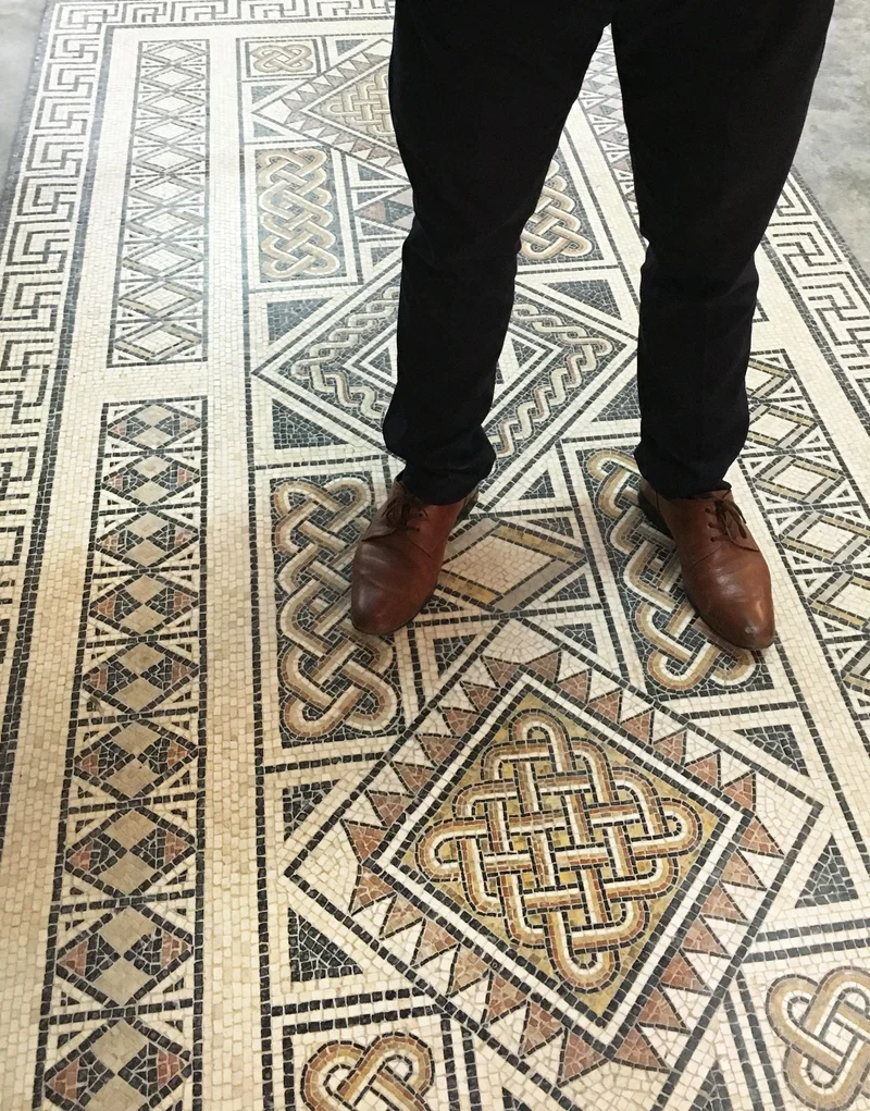 Mosaïque Tapis géométrique - en marble