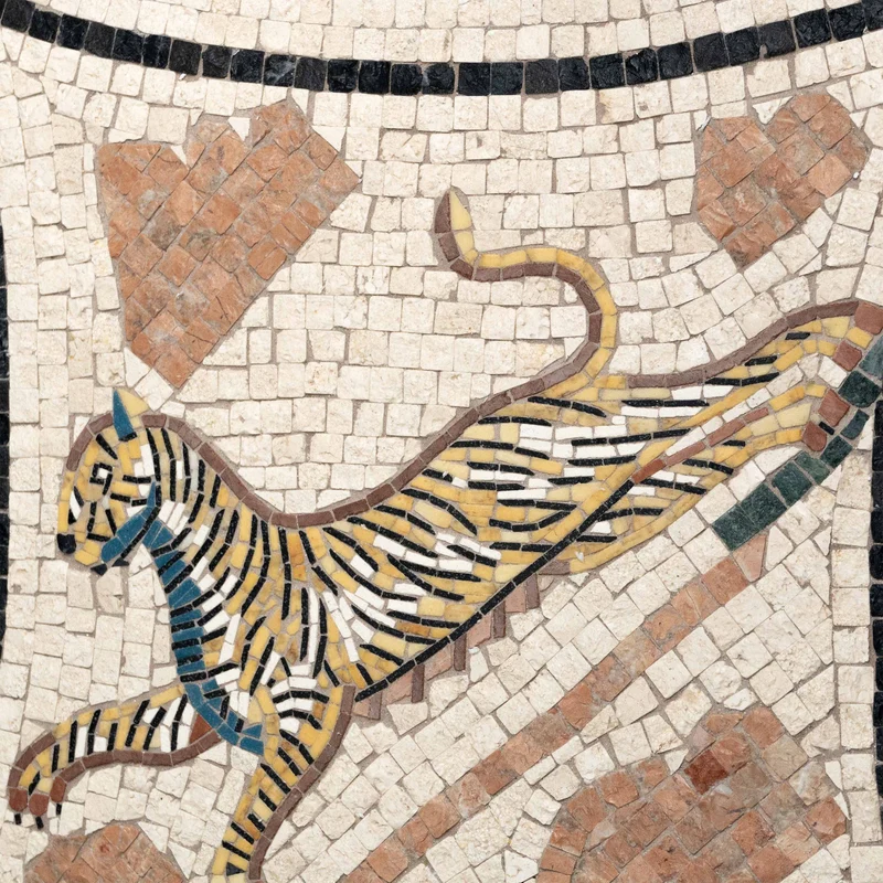 Mosaïque Tigre - en marble