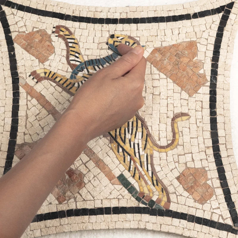 Mosaïque Tigre - en marble