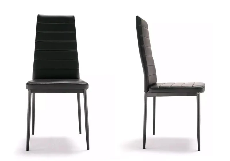 Table extensible 6 chaises noir - Fly