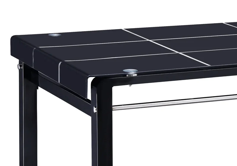 Table manger verre trempé noir - Tao