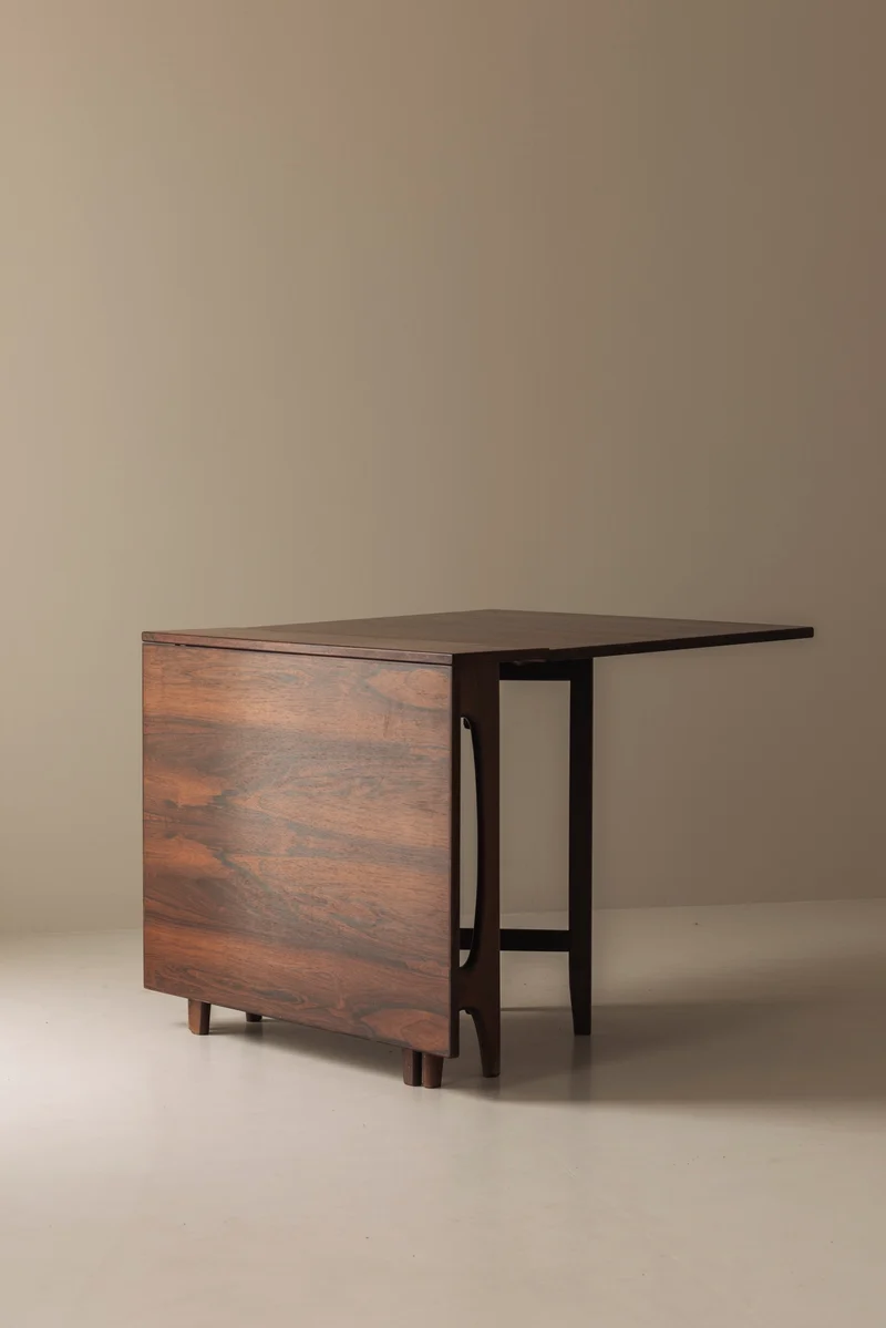 Rosewood folding table by Bendt Winge, Norway 1960s.