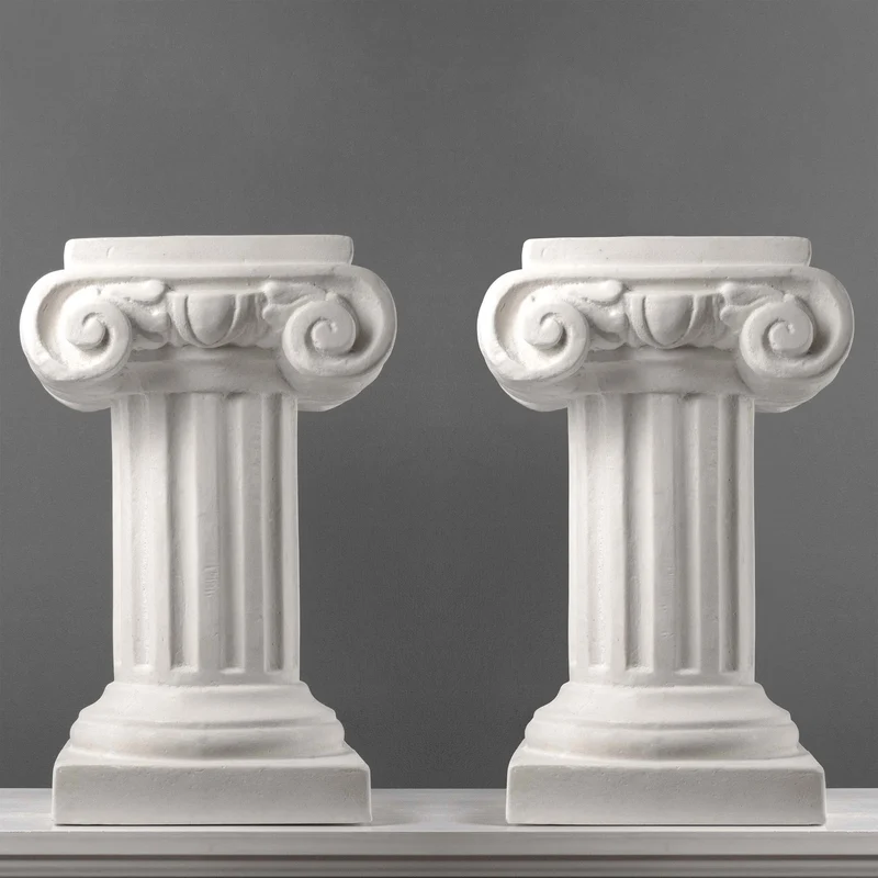 Paire de 2 Colonnes Ioniennes (Socles de Jardin)