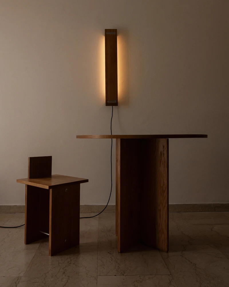 The Axis Table in Wood and Metal
