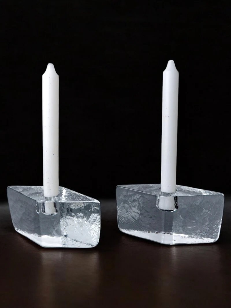 Pair of Candleholders, Murano Glass, Italy, 1970