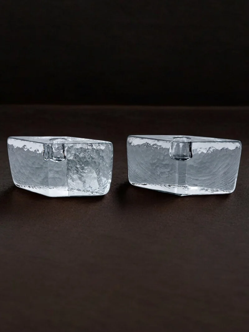 Pair of Candleholders, Murano Glass, Italy, 1970