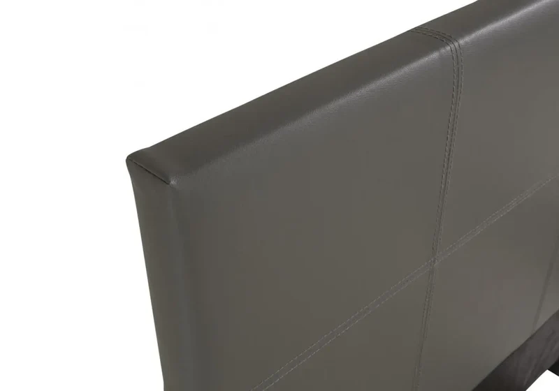 Lit double simili gris - Soft