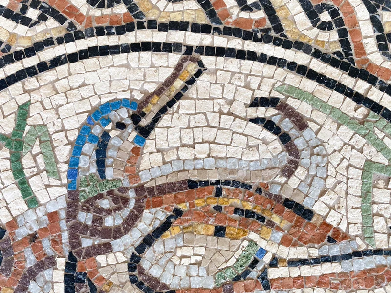 Mosaïque Canards - en marble