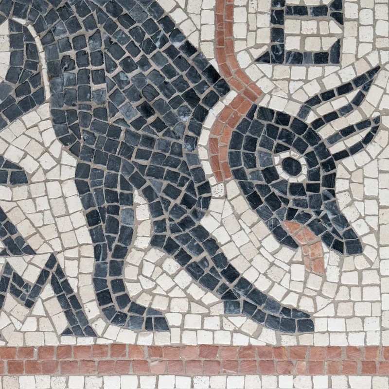 Mosaïque Cave canem - en marble